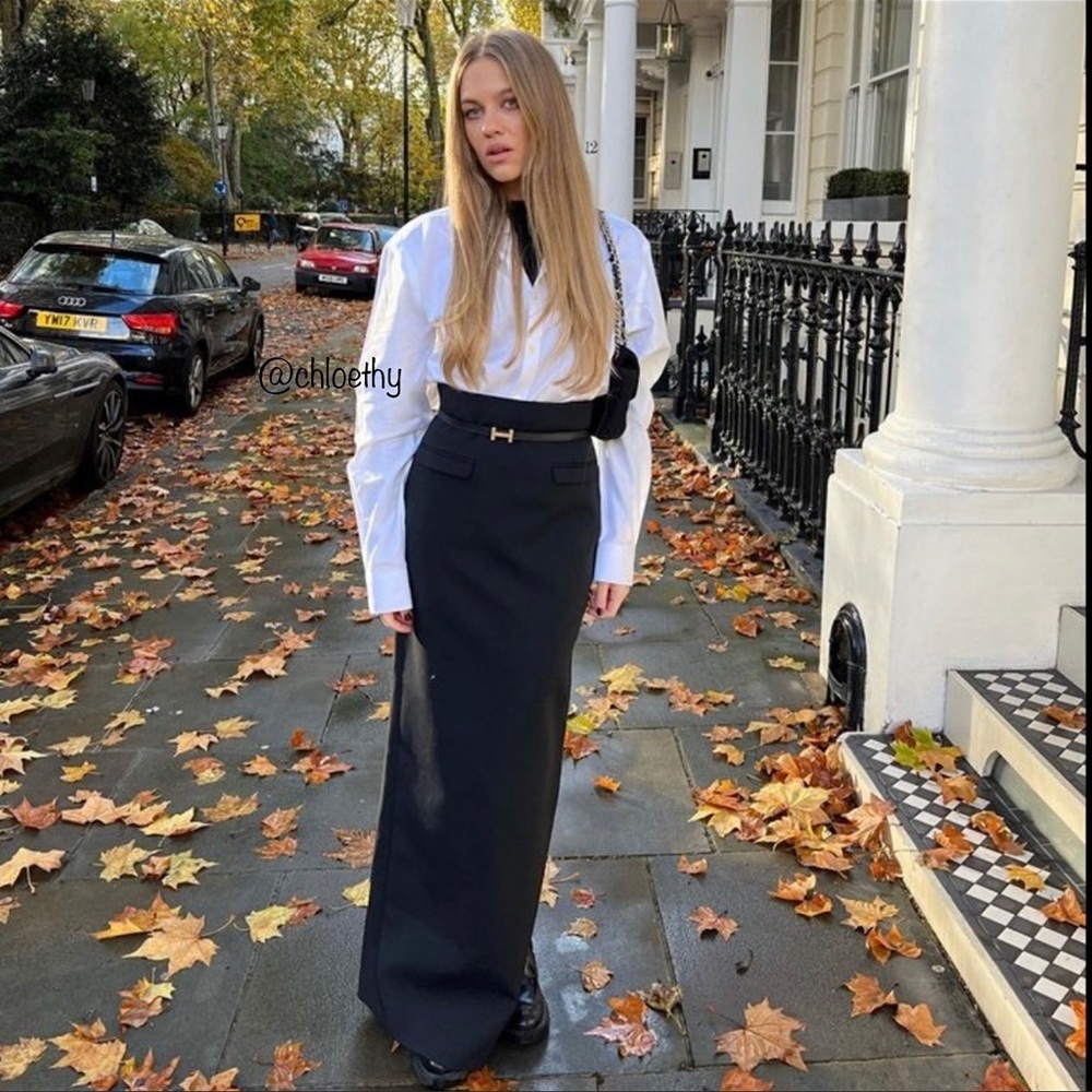 Zara WOOL BLEND LONG SKIRT LIMITED EDITION